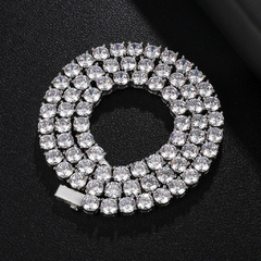 Cadena Tennis Plata Moissanita + S925 4MM - No Taboo Drip