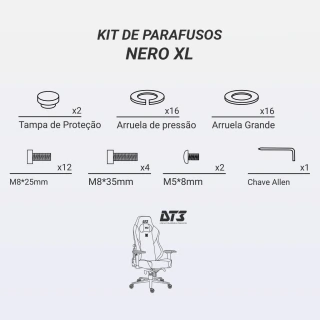 Kit Parafusos DT3 Nero XL