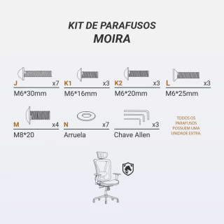 Kit Parafusos DT3 Moira - comprar online