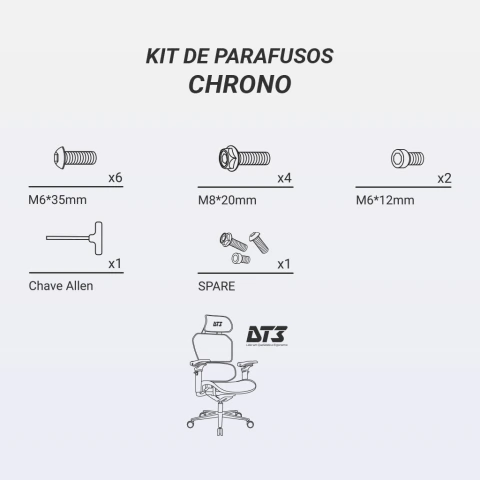 Kit Parafusos DT3 Chrono