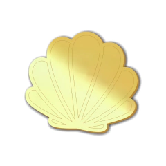 Aplique em acrílico espelhado Concha (ap- 175) Kit 10 unid