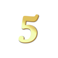 Número 4 cm Aplique em acrílico espelhado - Plantagenet Kit 10 unid