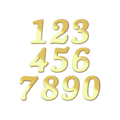 Número 4 cm Aplique em acrílico espelhado - Plantagenet Kit 10 unid