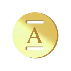 Finalizador em Acrílico Formato redondo Letras