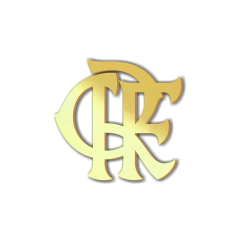 Aplique em acrílico espelhado Escudo Flamengo - (ap-325) Kit 10 unid