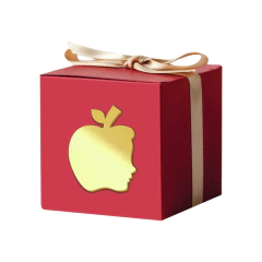 Aplique em acrílico espelhado Maça Mordida - (ap-59) Kit 10 unid - comprar online