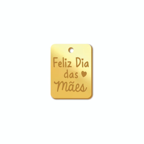 Tag Retangular vertical Mini Feliz dia das Mães - comprar online