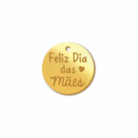 Tag 2 cm Redonda Feliz dia das Mães - comprar online