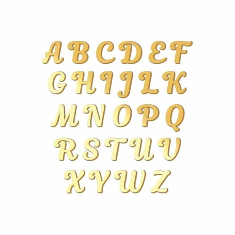 Letra 3 cm aplique em acrílico - Magnólia Kit 10 unid