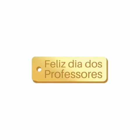 Tag Feliz Dia dos Professores retangular - comprar online