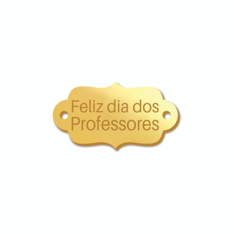 Tag Feliz Dia dos Professores placa retangular mod novo - comprar online