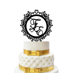 Topo de Bolo Casamento , Aniversário Brasão mod 14 - comprar online