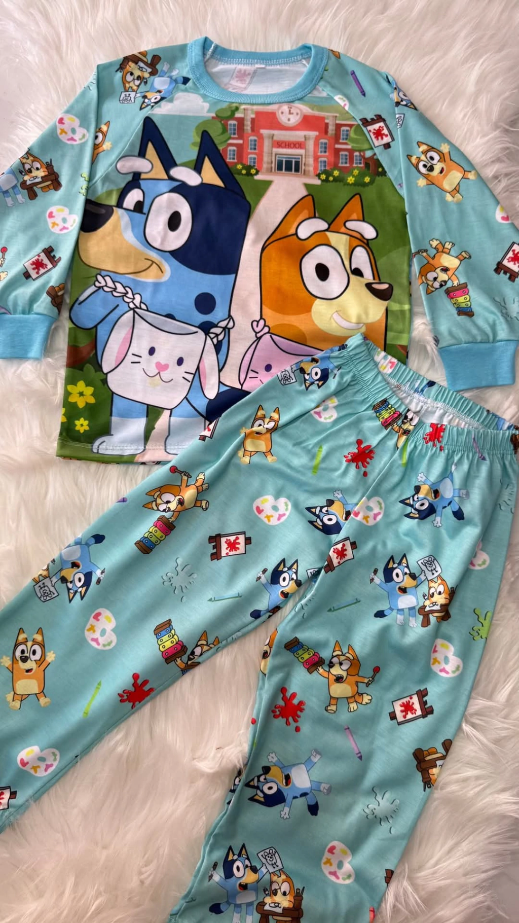 Pijama remera manga larga y pantalon Bluey