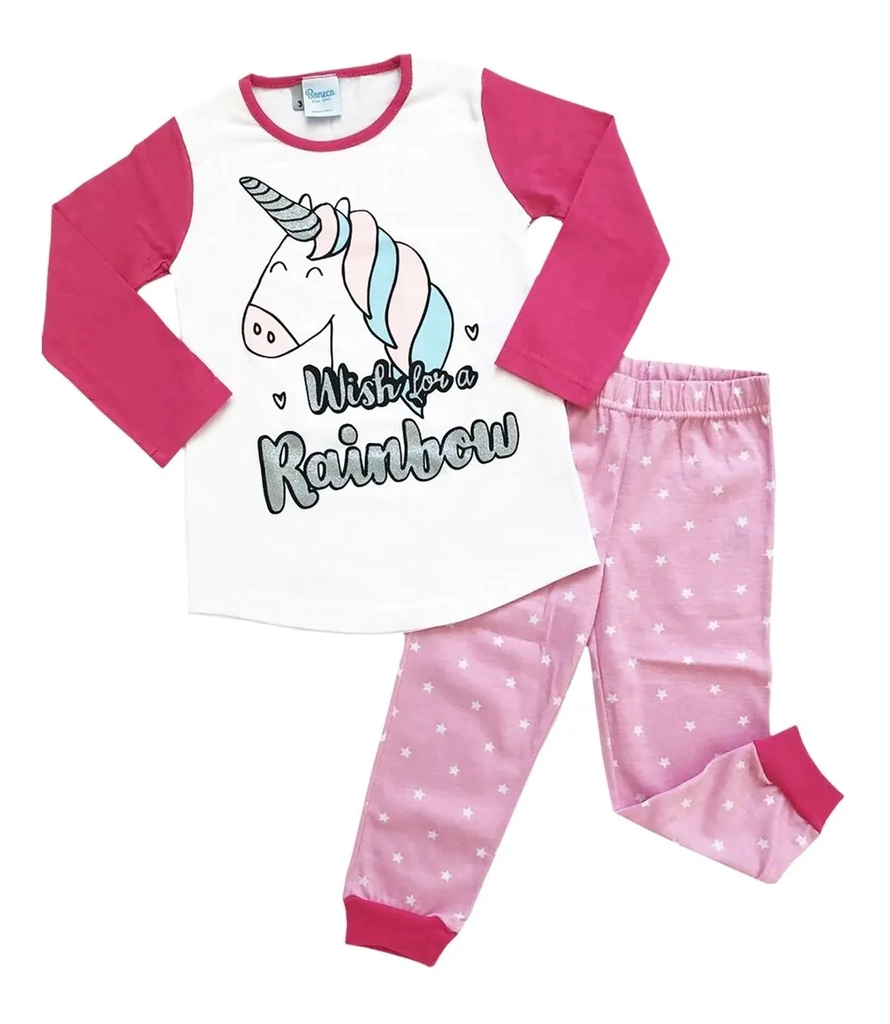 Pijama remera y pantalon unicornio glitter Boneco
