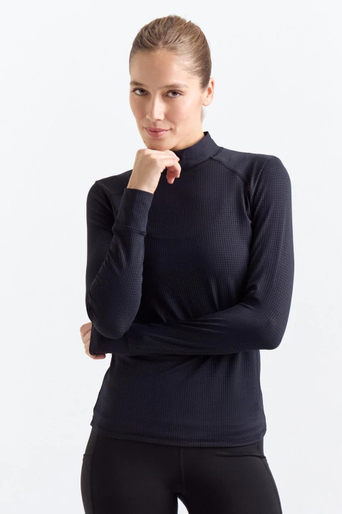 Media polera con puños 7236-020 Negro Sweet Lady Sport