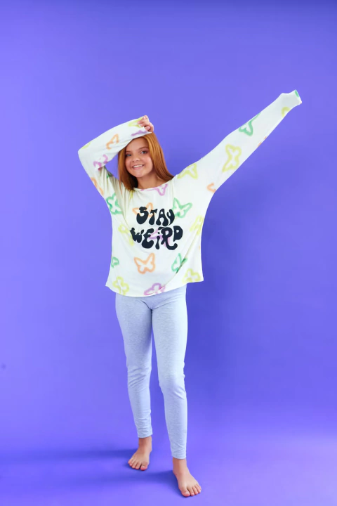 Pijama remera y calza 471-23 Miss Butterfly Tutta La Frutta