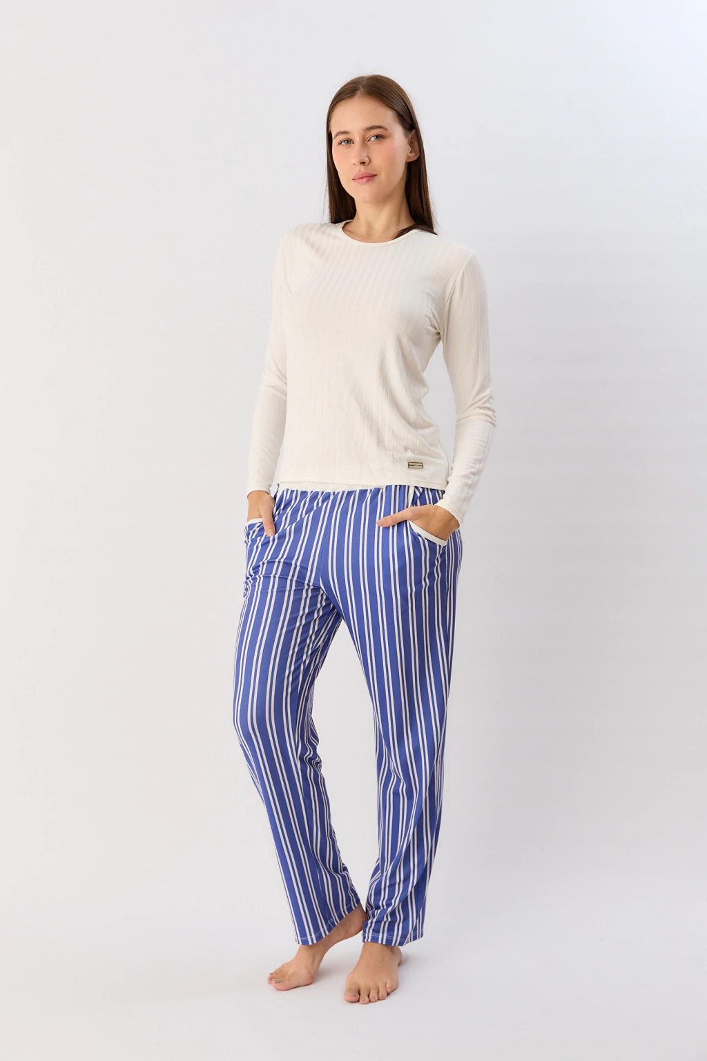Pijama remera y pantalon 2660-25 Hueso Ames Sweet Lady