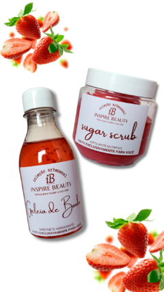Kit Geleia de Banho e Sugar Scrub - Meu Morango