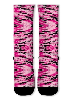 Meia Divertida e Colorida - Camuflada Rosa - comprar online