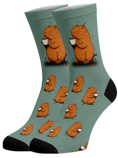 Meia Divertida e Colorida - Capivara Azul - comprar online