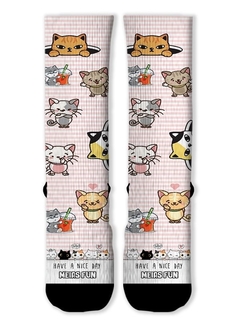 Meia Divertida e Colorida - Cats - comprar online