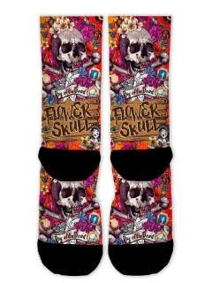 Meia Divertida e Colorida - Caveira Skull na internet