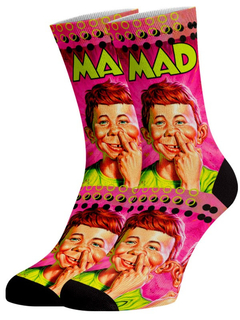 Meia Divertida e Colorida - Mad rosa