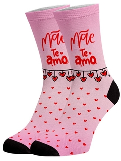 Meia Divertida e Colorida - Mãe te amo