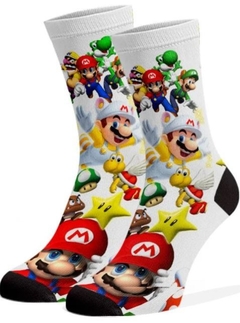 Meia Divertida e Colorida - Mario Bros