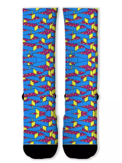 Meia Divertida e Colorida - Monta Monta blue - comprar online