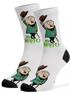 Meia Divertida e Colorida Mr Magoo
