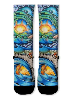 Meia Divertida e Colorida - Ondas Summer - comprar online