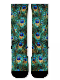 Meia Divertida e Colorida - Pavão - comprar online