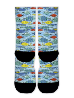 Meia Divertida e Colorida - Peixe na internet