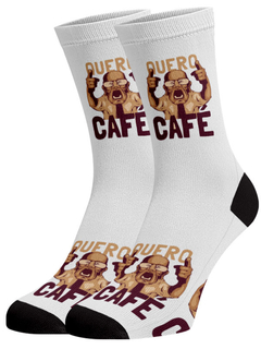 Meia Divertida e Colorida - QUERO CAFÉ (FORTE)
