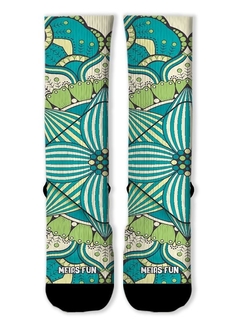 Meia Divertida e Colorida - Tropical Green - comprar online