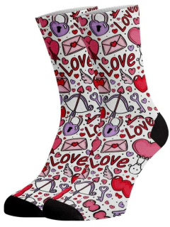 Meia Divertida e Colorida - Love