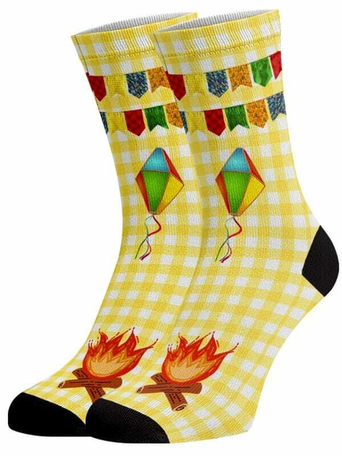 Meia Divertida e Colorida - Coleção São João - Balão - comprar online