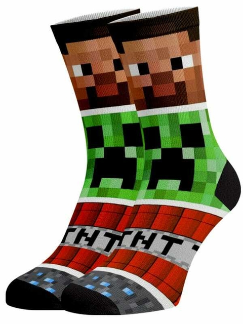 Meia Divertida e Colorida - Minecraft TNT - comprar online