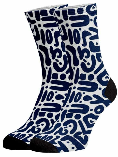 Meia Divertida e Colorida - Abstrata Blue - comprar online