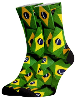 Meia Divertida e Colorida - COPA 2022 - Brasil 3D - comprar online