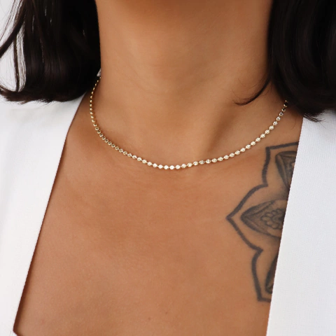 Choker Mini Circulos Brilhosos