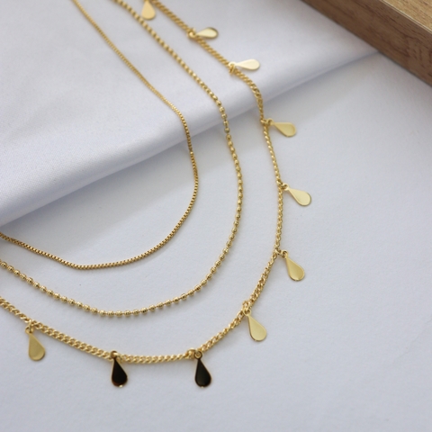 Choker 3 Voltas Bolinhas e Gotas - comprar online