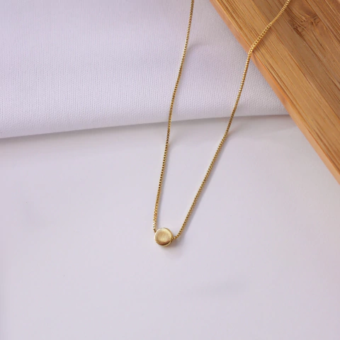 Cordão Pingente Circulo Cheio - comprar online