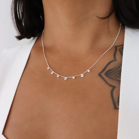 Choker Pnt de Luz Coração Mini