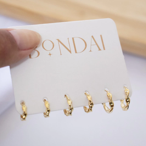 Kit 3 Argolinhas Torcidas