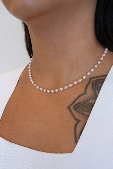 Choker Elos e Perolas - comprar online