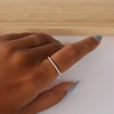 Anel Aparador Cravejado Fino