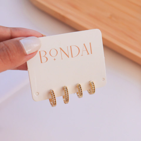 Kit 2 Argolinhas Zirconia