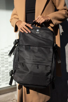 Mochila Blaque Multifuncional Ideal Porta Calzado Con Fuelle Expandible